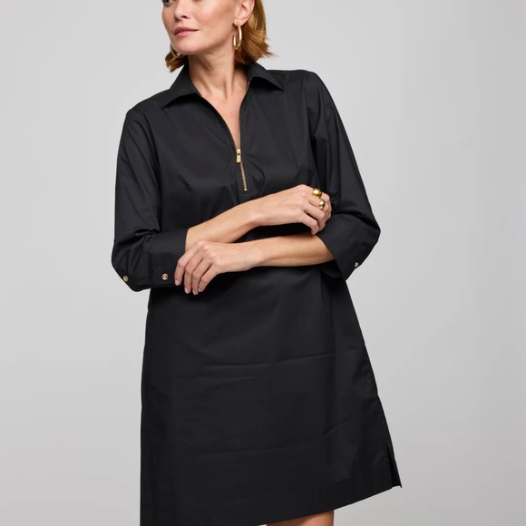 Hinson Wu Alessa 3/4 Sleeve Dress Size Small Black NWT $280 - Picture 2 of 6